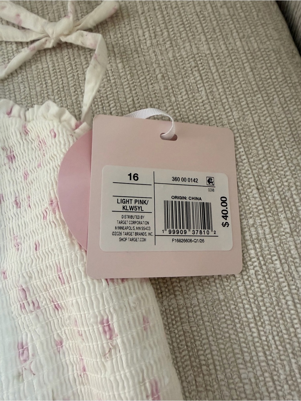 Target LoveShackFancy Girls' Stella Ditsy Floral Tiered Maxi Pink Dress 16 - Picture 4 of 5